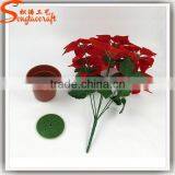 Wholesale Artificial Poinsettia Flowers Christmas Poinsettia Ornaments thumbnail-6