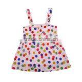 Children Condole Belt Small Dot Design Baby Girl Summer Dress Bow thumbnail-2