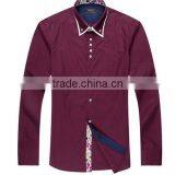 Mens Italian Slim Fit Shirt Contrast Collar Fashion Dress Shirts thumbnail-5