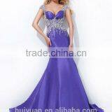 New Purple Backless off Shoulder Beaded Ball Gown Bridal Gown thumbnail-1