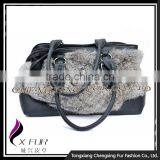 CX-H-25 Wholesalers China Handbags Ladies Leather Bags Rabbit Fur Ladies Tote Bag thumbnail-5