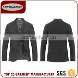 Casual Mens Formal Smooth Business Black 2-Button Suits thumbnail-4