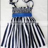 Manufacturer Baby Stripe Frock Bowknot Children's Frilly Elegant Dresses thumbnail-5