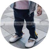 S17659A Autumn Girls Jeans Casual Elastic Waist Smiling Face Girls Jeans thumbnail-4