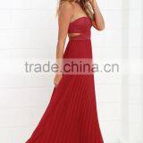 Moment in Time Wine Red Strapless Maxi Dress thumbnail-3
