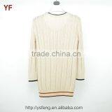Ladies Winter Long Sweater Design Women Knitted Sweater thumbnail-2