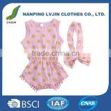 Baby Girl Clothes Gold Dots Bodysuit Romper Jumpsuit One-pieces Outfits Set thumbnail-1