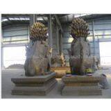 Bronze Pair Kylin Sculpture thumbnail-2