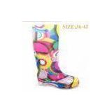 Colorful Womens Rain Boot Size 6 , Flat EVA Insole Eco - Friendly PVC