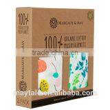 100% Organic Cotton Muslin Swaddle Blanket 47"x47" thumbnail-1