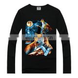 Wolf print screen printing t shirt,wholesale t-shirt 3d,hip hop t-shirt