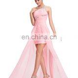 Grace Karin Short Front Long Back Chiffon One Shoulder Pink Prom Dress CL3828 thumbnail-2