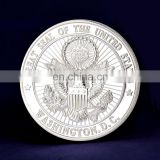 High quality cheap custom engraved blank silver coin