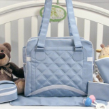 Waterproof Quilted Diaper Bag With Long Shoulder thumbnail-1