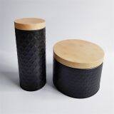 With Embossed Plug Round Metal Tins Customized Design Surface