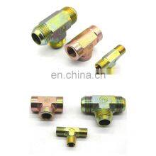 3 Way Elbow Pipe Fittings/ Carbon Steel Male Thread Tee Hydraulic Pipe Fittings