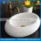 Best Quality Indoor Natural Crystal White Stone Bathroom Sink thumbnail-1