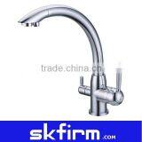 New Style Brass 3 Way Tap Dual Handle Faucet thumbnail-1
