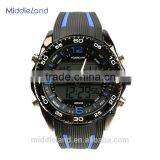 NEW ARRIVAL !!Stainless Steel Back Case Silicon Watch Quartz Rubber Watch Men Watch in USA