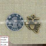 Wholesale Diy Accessories Green Bronze Zinc Alloy Jewelry Wings Owl Pendant thumbnail-4