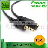 SLT 48Ft 3.5mm Audio Extension Cable Black