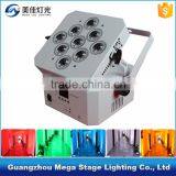 9pcs 15w Rgbwa uv Flat Led Par Light 6in1 Battery Powered Wireless Dmx Uplights Professional for Wedding