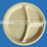 100% Biodegradable Microwavable 10" 3-Compartment Fast Food Plate thumbnail-2