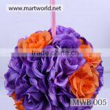 Colorful wedding flower ball ,artificial flower for wedding & party decoration for sale (MWB-005)