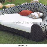 Modern PE Wicker Beach Sunbed thumbnail-1