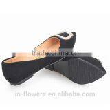 Black Suede Leather Wholesale Woman Flat Shoes 2015 thumbnail-3