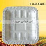 biodegradable disposable compostable 6 inch square plastic tray