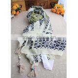 Hot Selling Diamond Print Scarf Big Shawl Long Style With Beads thumbnail-2