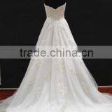 New Beading Lace Appliques Tulle Drapping Belt With Beading Trim Sweetheart Wedding Dress thumbnail-5