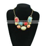 New Trendy Colorful Big Stone Jeweled Necklace,make Stone Necklace thumbnail-1