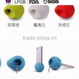 Silicone Mobile Phone Stand Loudspeaker.egg Shape Silicone Speaker for Ihphone5/5s