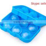 Portable Silicone Mold for Whiskey Sphere - 4 Cavities Silicone Ice Cream Mould Lifetime Guarantee