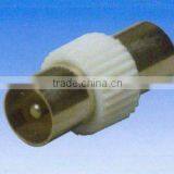 TV Male to Male Adaptor White Color Rohs Comliant
