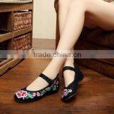 Women Casual Shoes Chinese Tradition Style Floral Embroidered Ladies Cotton Walking Flats Oxford Sole No Logos thumbnail-6
