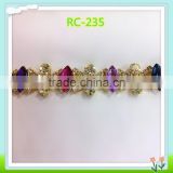 2015 Fashion crystal cup chain trimming for ladies RC-235
