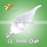 Hot Sale CE-LVD/EMC, RoHS, TUV-GS Approved 2835 Smd Led Bulb Lamp C30HLAP 6W 470LM E14 E27 B22 LED Candle Bulb Light thumbnail-2