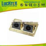 XLR Aluminum Pop-up Floor Outlet Box Brass Socket