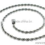 2.4mm Silver Tone Rope 316l Oem Production Stainless Steel Chain