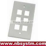 Face Plate 6 Port, Size:70x115mm