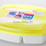 The New 2016 Built-in Three Bento Boxes Easy to Carry the Environmental Protection Plastic Lunch Box Set of Box of Wholesale thumbnail-1