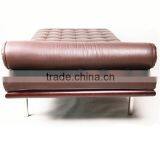 Solid Frame Sofa Bed Barcelona Daybed Modern Leather Couch thumbnail-4