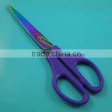 Colored Plated Plastic Handle Kitchen Scissor
