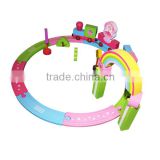 Multicolour wooden train track toy