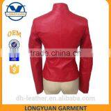 Red Women Jacket Leather Winter Coat Women Latest Fashion Dresses thumbnail-2