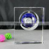Crystal Glass Ball Table Clock for Decoration or Gifts Souvenirs thumbnail-1