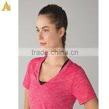 2016 Costom Oem Service Cotton Spandex Printed Wholesale Sports Wear T Shirt Women thumbnail-2